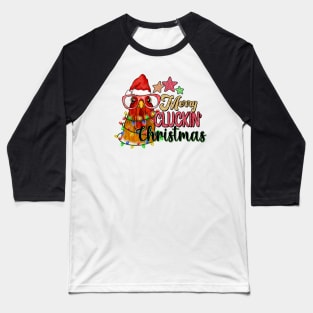 Funny Chicken Christmas 2023 Baseball T-Shirt